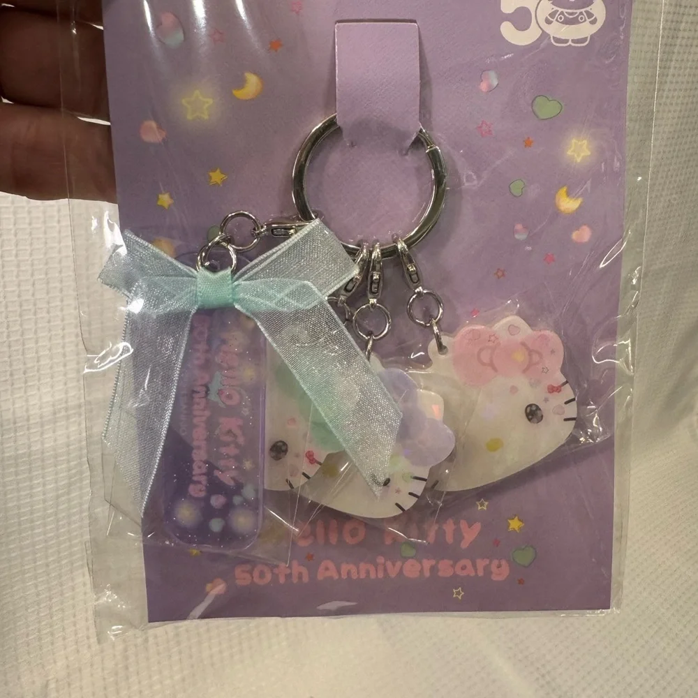 Sanrio Hello Kitty Purple and Pink Keychain